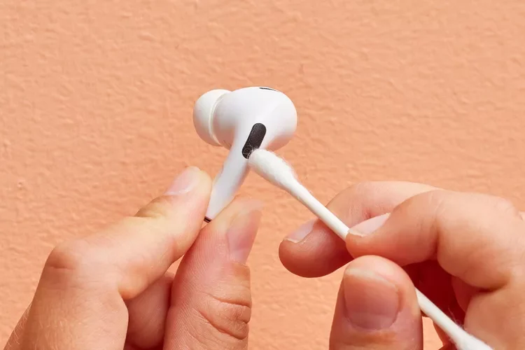 wooden toothpick to dislodge debris from the mesh edges gently
