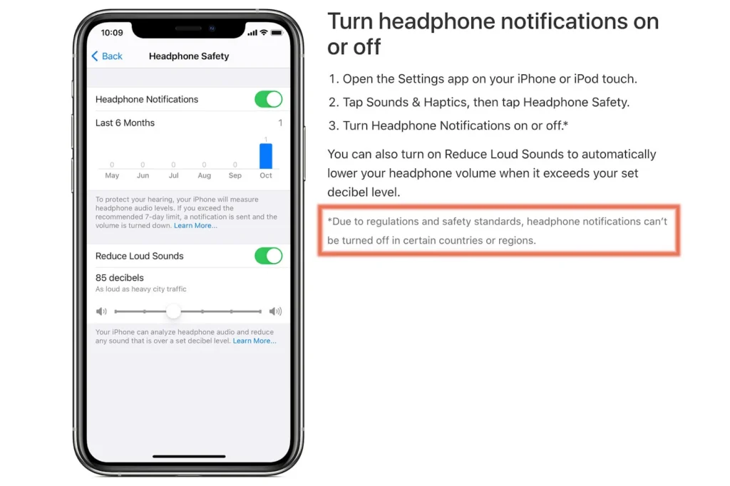 Disable Headphone Safety Features on iPhone