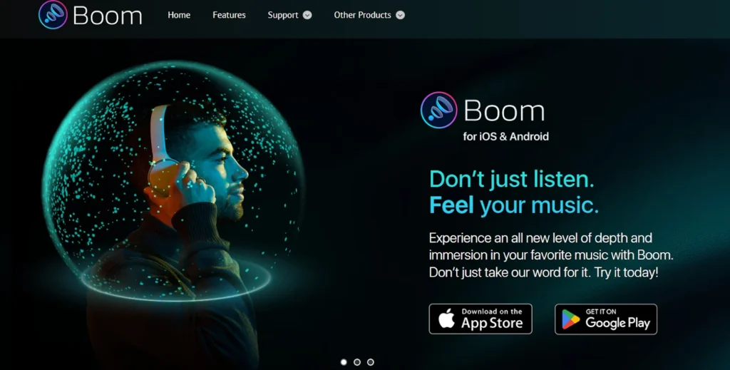 Music app promotional graphic design.