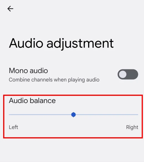 Audio Adjustment