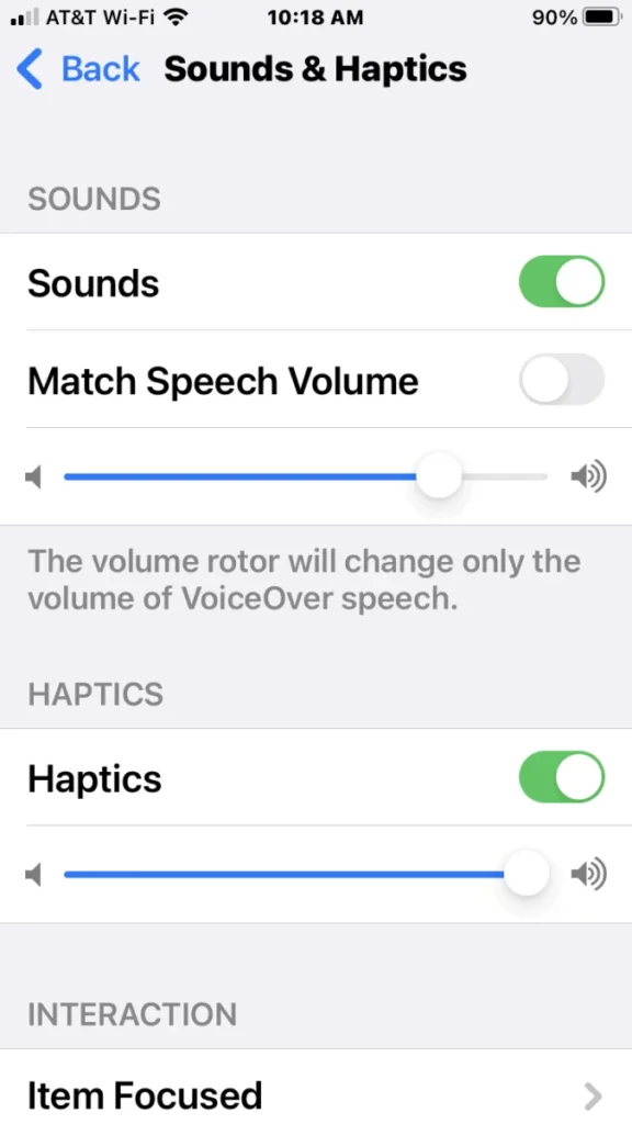 iphone sound and haptics
