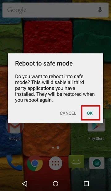 Reboot to safe mode