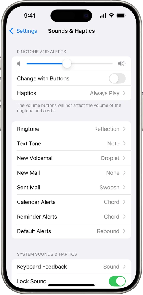 Silent Mode and Volume Settings