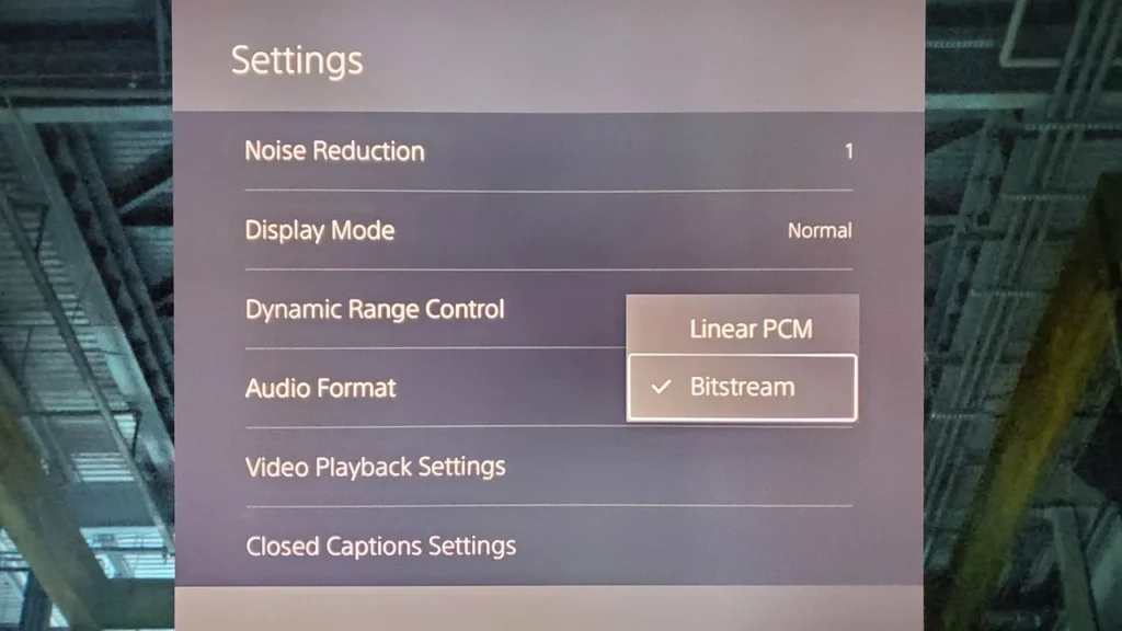 Audio Settings ps5