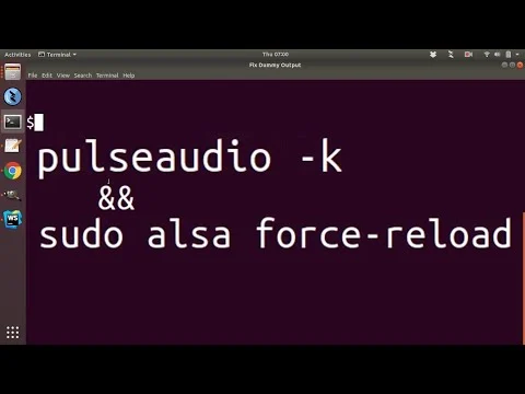 a command line terminal with a command used to restart the sound server on a Linux system.